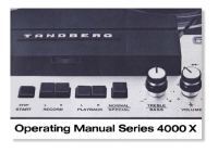 Tandberg 4000-X - Owners Manual